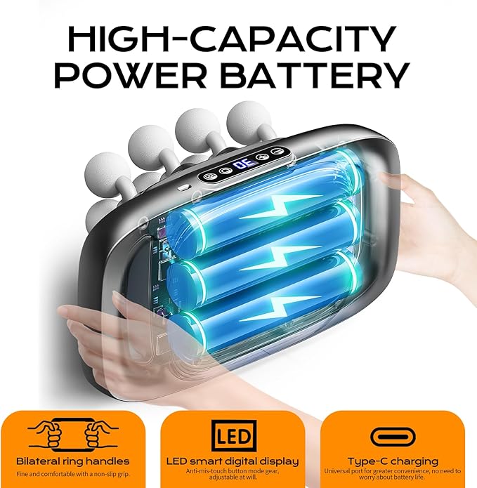 Massager.16 deep Tissue Massage Heads 30 Speed Settings.Effectively relieves ShoulderNeck and Back PainSuitable for Families and sedentary Office Workers. Suitable Mother's Day Gift.