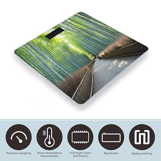 Bamboo Growth Scale for Body Weight Smart Scales Digital Bathroom Scale High Precision Weighing Scales with Large Display Weighing Machine for People
