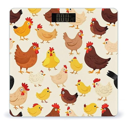 Energy Saving Scale Bathroom Weighing Scale Smart Scale for Body Weight Digital A Brood of Chickens