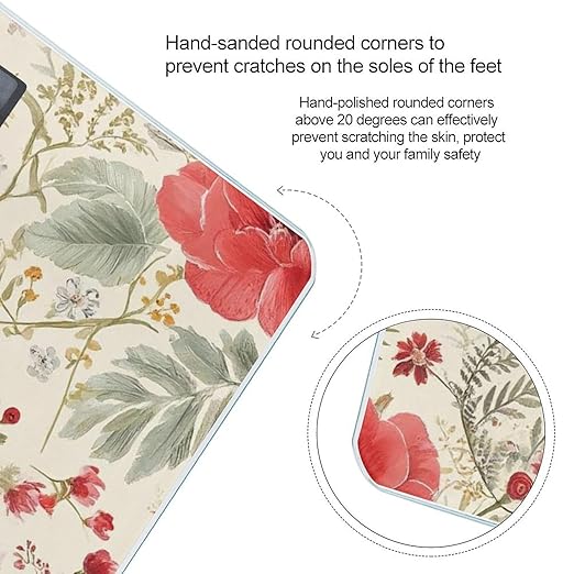 Men's Smart Scale for Body Weight Digital Bathroom Weighing Scale Automatic Switch Energy Saving Scale Floral Chic Flowers Roses Pedals Dots Leaves Buds Spring Season Theme