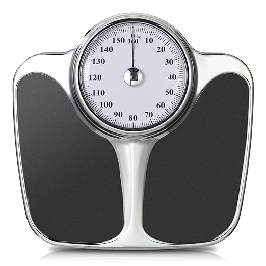 Mechanical Weight Scale Mechanical Bathroom Scale No Batteries Required with Easy to Read Measurements Weigh Up to 160Kg for HomeOfficeDorm Scales