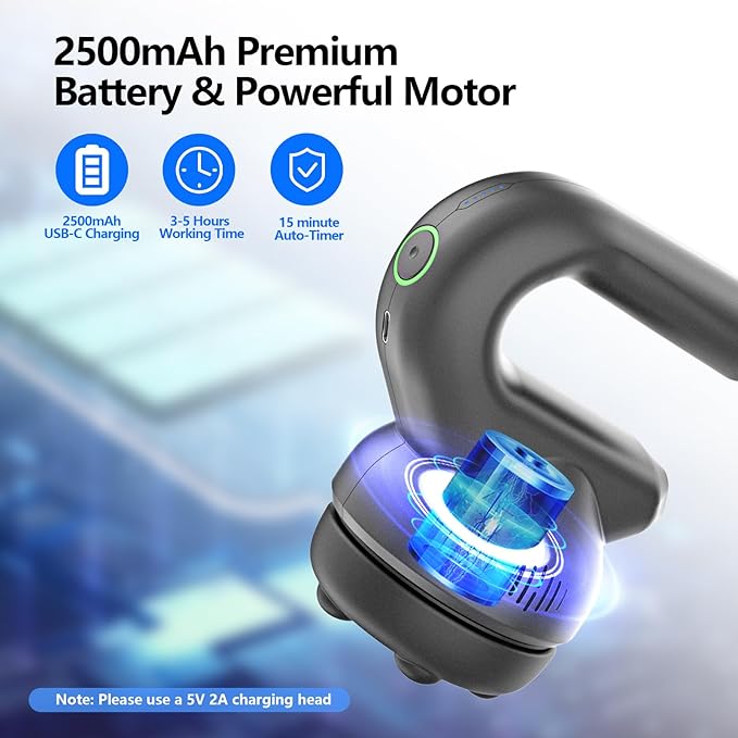 HYAKO Handheld Professional Mini Orbital Buffer Relief Massager Adjustable Multi-Speed Vibration Deep Tissue Body Chiropractic Massager for Neck Shoulder LegBack muscle pain relief massage therapy