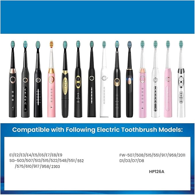 12Pcs Replacement Brush Heads Toothbrush HeadCompatible for Bristle Tooth(Black)