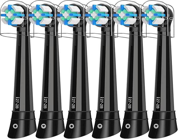 Toothbrush Head Compatible with iO 2 3 4 5 6 7 8 9 10 Series6PCSBlack