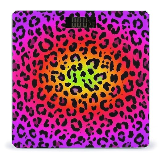 Digital Bathroom Weighing Scale Energy Saving Scale Smart Scale for Body Weight Hot Pink Purple Cheetah Leopard Print