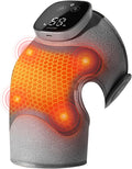 Knee Massager with Heat Vibration for Pain Relief MAXwarm 5.0[2026 Upgraded]-Heated Knee Brace with 5 Heat Levels and 4 Motors Massage X-Warm Heat-Lock Tech for Men Women(Grey 1-Pack)