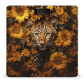 Leopard and Sunflower Smart Scale for Body Weight Accurate Bathroom Scale with LED Display Digital Weight Scales Weighing Machine High Precision Scales for Bath Home