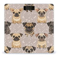 Cute Chihuahua Pug Pattern Bathroom Scale for Body Weight Bathroom Digital Electronic Weighing Scale with Back Lit LED Display Sturdy Tempered Glass Weight Watchers Scales 400lb