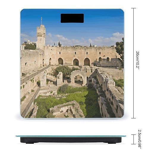 Israel at The Tower of DavidScale for Body Weight with LCD High Precision Weighing Scales Fashion Sturdy Tempered Glass Weight Scales Easy-to-Read Digital Bathroom Scale for Daily 400lb