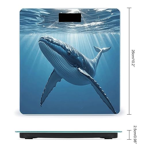 Swimming Fish Png Scale for Body Weight Digital Bathroom Scale Accurate Smart Weight Scales with Large Display Weighing Machine High Precision Scales