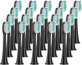Compatible for Philips Sonicare 8Pcs Replacement Brush Heads - DiamondClean HX3/HX6/HX9 Series HX6064(20Pcs Black)