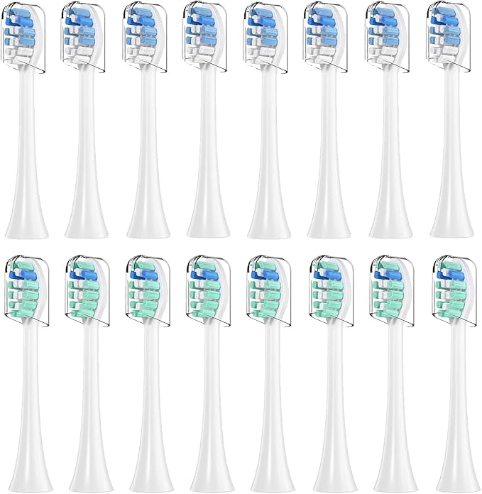 4-16pcs Toothbrush Replacement HeadsCompatible for PH Replacement Heads Electric Brush Head for 4100 5100 6100 9023(8Green 8Blue)