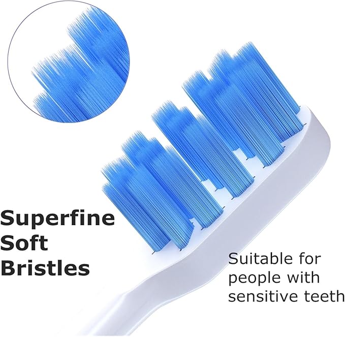 5 PCS Replacement Toothbrush HeadsCompatible for T300 T500 Teeth Brush Soft Teethbrush Nozzles(10 Blue)