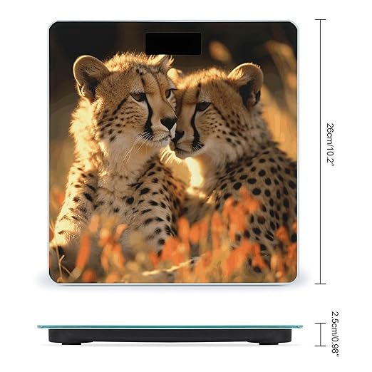 Cheetah Love Digital Bathroom Scale for Body Weight Weighing Scale with Backlit LCD Display High Precision Measurements &amp Measures Weight Up to 180kg