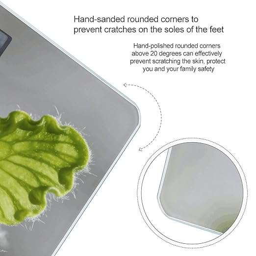 Green Butterfly Flower Smart Scale for Body Weight Digital Bathroom Scale Toughened Glass Weight Scale with Large LCD Backlight Display High Precision Scales Weighing Machine