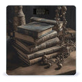 Stack of Old Books Bathroom Scale Automatic Power On/Off Body Scales LCD Backlight Display Square Digital Scale Rounded Corners Bathroom Scales for Home Bedrooms
