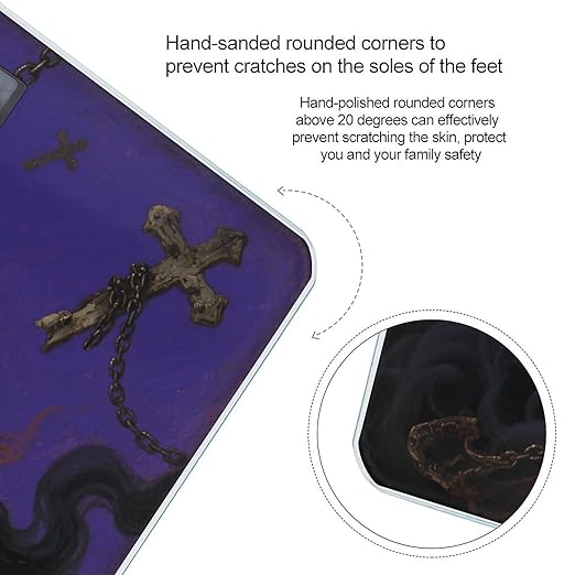 Skull Scale for Body Weight Sturdy Tempered Glass Weighing Scales with LCD Display Accurate Digital Bathroom Scale Convenient Body Fat Smart Scales Easy Read