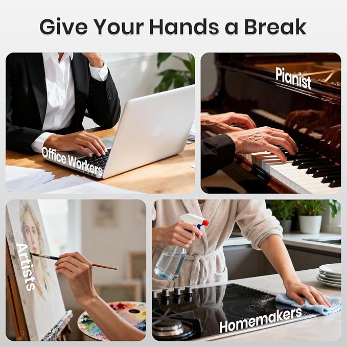 Cordless Hand Massager with Heat and Compression Electric Hand Massager for Arthritis and Carpal Tunnel Relief 3 Modes 3 Heat Levels 5 Compression Settings Hand Massage Ideal Gifts for Women/Men