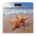 Starfish on The Beach Digital Bathroom Scale for Body Weight Weighing Scale with Backlit LCD Display High Precision Measurements &amp Measures Weight Up to 180kg
