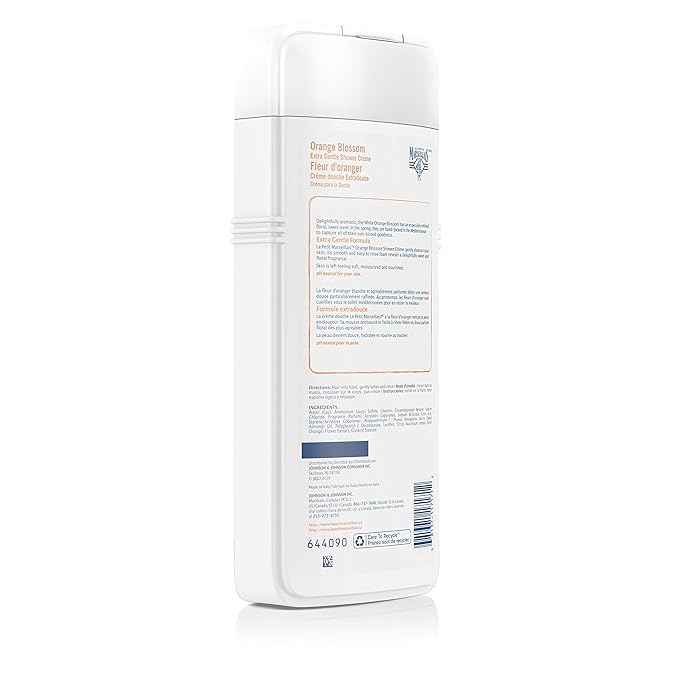 Le Petit Marseillais Extra Gentle Shower Crème with Orange Blossom Moisturizing &amp Nourishing French Body Wash for pH Neutral for Skin 21.9 fl. oz