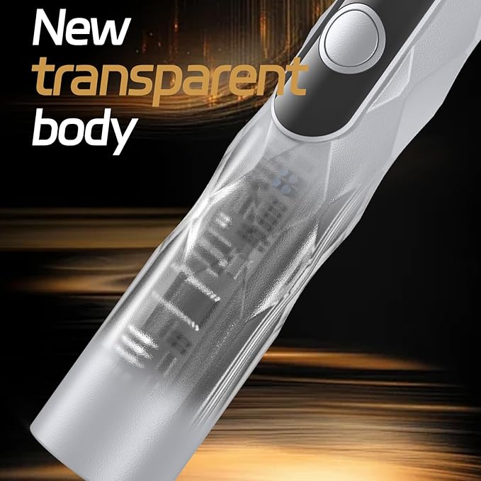 Oscillation&ampVibration Sonic Electric Toothbrush for Adults with 10 Brush Heads for Travel &amp Teeth Care 48000VPM Motor 5 Cleaning Modes 2 Min Timer (Silver)
