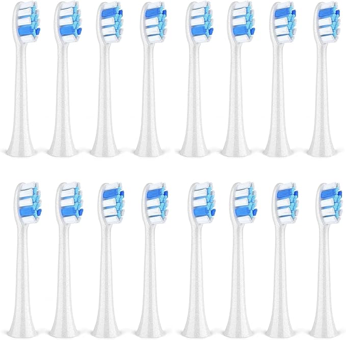 Compatible for Fairywill P11 T9 P80 Electric Toothbrush Heads(16WHITE)