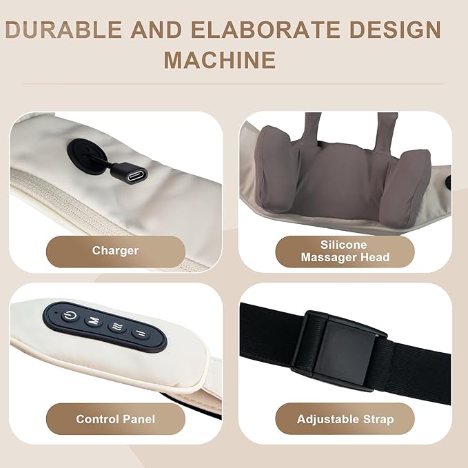 Electric Neck and Shoulder Massager with Heat Cordless Kneading Back Trapezius Shiatsu Massage Pillows for Pain Relief Deep Tissue Gift Ideals