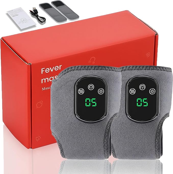 2026 New Upgranded Foot Revive Massager for Neuropathy Portable Triple Method Heated Ankle Wrap with Extension Strap 3 Vibration Modes 5 Heat Levels for Foot Relaxation (2 pcs)