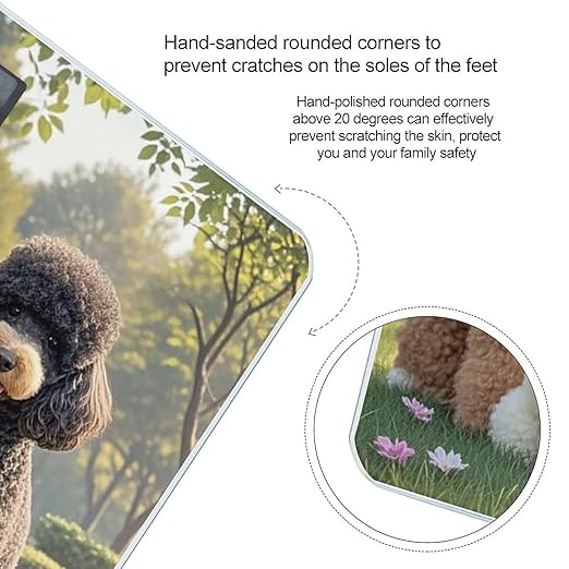 Poodles Dogs Scale for Body Weight Highly Accurate Digital Bathroom Body Scale Digital Bathroom Scales for People Anti-Slip Large LCD Display Smart Scales