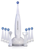 Cybersonic3 Electric Toothbrush Rechargable Power Toothbrush with Complete Dental Care Kit Including Tongue Scraper and Floss Heads + 6 Replacement Brush Heads
