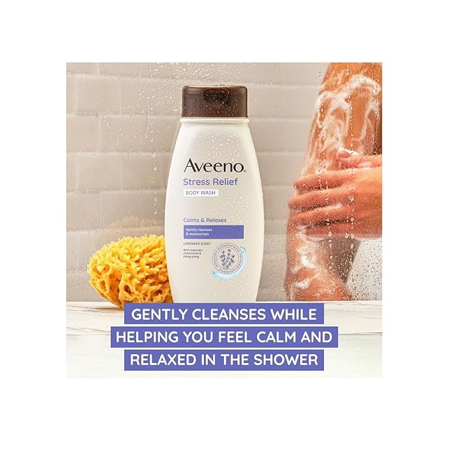 AVEENO Active Naturals Body Wash Stress Relief 12 oz (Pack of 4)