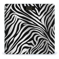 Zebra Print Scale with LCD Easy-to-Read Anti-Slip Weight Digital Bathroom Scale Precision Weighing Scales Sturdy Tempered Glass Body Weight Scales for Daily Use