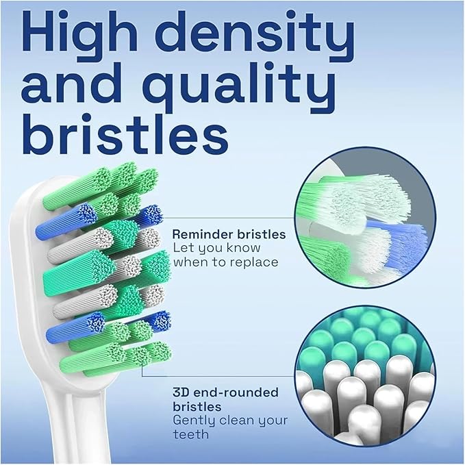 Replacement Toothbrush Heads Compatible for with Optimal Plaque Control HX9023/65 HX9044 HX9054 Electric Brush Head(20 Pcs)