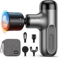 Mini Massage Gun with Heat and Cold Deep Tissue Massage Gun Portable Percussion Muscle Massager with 4 Massage Heads for Athletes
