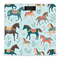 Men's Fashion Automatic Switch Digital Bathroom Weighing Scale Smart Scale Beautiful Flowers Floral Horse Art