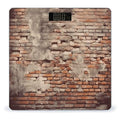 Ancient Worn Brick Wall Scale for Body Weight Precision Bathroom Weighing Scales with Back Lit LCD Display Sturdy Tempered Glass Body Weight Scales Digital Bathroom Scale 400lb