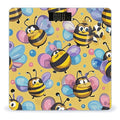 Cartoon Bee Pattern Scale for Body Weight Sturdy Tempered Glass Weighing Scales with LCD Display Accurate Digital Bathroom Scale Convenient Body Fat Smart Scales Easy Read