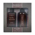 Pecksniff’s Men’s Body Duo Set – Leather &amp Oakmoss Scented Bath &amp Shower Gel 250ml &amp Body Spray 100ml – Luxury Grooming Gift Set for Him