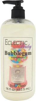 Eclectic Lady Liquid Pearl Body Wash - Bubblegum Scent 3-in-1 Use For Bubble Bath Hand Soap &amp Body Wash Phthalate-Free Bubblegum Fragrance Handcrafted in USA (16 oz)