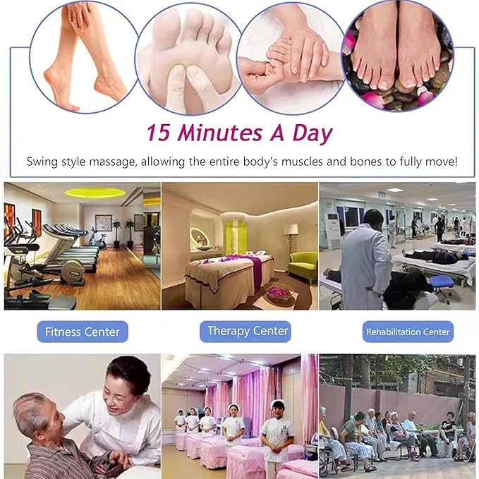 Swing Foot Massager Portable Electric Aerobic Exerciser Gear Speed Adjustable Relax Foot Pain ReliefFitness Blood Chi Machine with Controller