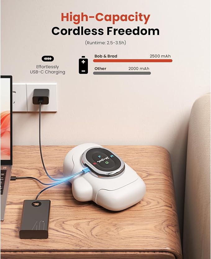 BOB AND BRAD Hand Massager with Heat and Compression Individual Fingers FSA-HSA Eligible Cordless Portable HandSpa Pro Hand Massager for Arthritis and Carpal Tunnel Pain Relief 5 Intensities