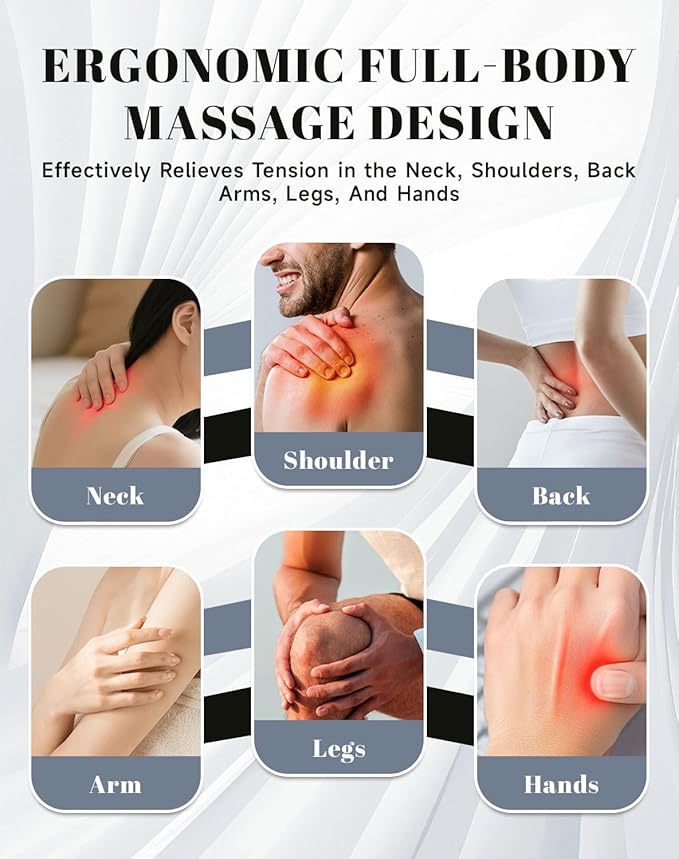 Electric Massage Scraper &amp Massager Three Modes Levels with Led Display 3 Power Levels Portable Compact Long Battery Life Deep Muscle Relief for Whole Body (2 Pcs)