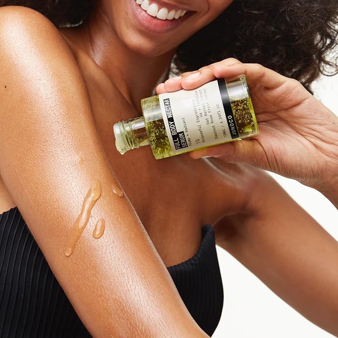JUNO &amp Co. Shower Oil Body Wash with Rice Bran Oil &amp Full Body Nectar Serum 130 ml/4.39 Fl Oz