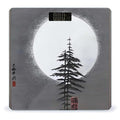 Moon Pine Tree Weight ScaleClear LED Display Bathroom Digital Weighing ScaleTempered Glass Digital Bathroom Scale for Body Weight Capacity Up to 400 Lbs