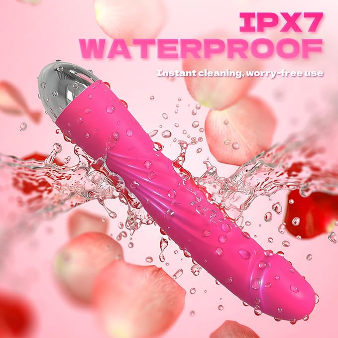 Portable Vibrating Massager -Clitioral Sucker Relaxes Muscles Viboators Toy 7 Modes Couples - for Body and Back Foot Silent Personal for Sports Massage Adult Tools Relaxation 1104Q4 (Pink)