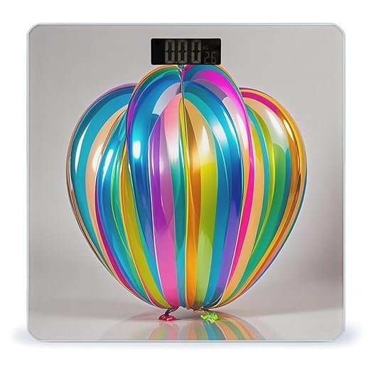 Shaped Balloon Scale for Body Weight Digital Bathroom Scale Toughened Glass High Precision Scales for Body Weight with Large LCD Backlight Display Weight Scales