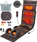 Full Body Massage Mat with Heat &amp Movable Shiatsu Neck Back Massager Pillow &amp Foot Massager Massage Mattress Pad with Top Pillow &amp Lumbar Support 12 Vibration Motors9 Massage Modes &amp
