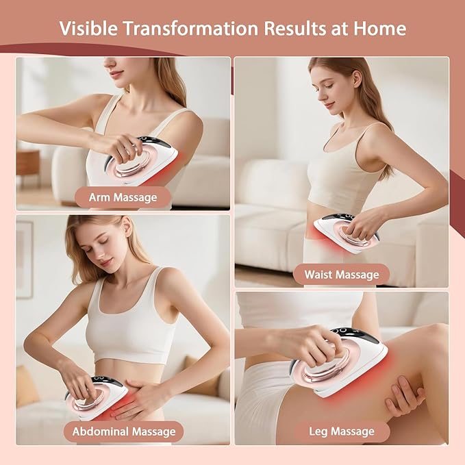 Cellulite Body Device Woman Man Radio Frequency for Woman Man Massage Temporary Reduction in The Appearance of Cellulite (White)