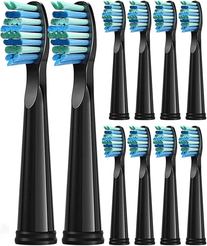 Toothbrush Heads Head WorkCompatible Fo 507 Electric and Teeth Care Product White 5/10/20 Pcs(10pcs Black)