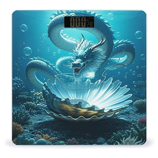 The Dragon King Scale for Body Weight Sturdy Tempered Glass Weighing Scales with LCD Display Accurate Digital Bathroom Scale Convenient Body Fat Smart Scales Easy Read